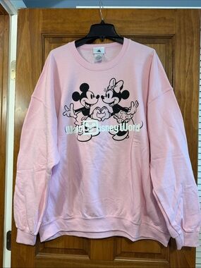 Walt Disney World Pink Mickey & Minnie Crewneck Sweatshirt